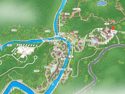 殷都结合景区手绘地图智慧导览和720全景技术，可以让景区更加“动”起来，为游客提供更加身临其境的导览体验。